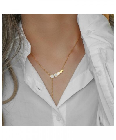 18k Gold Plated 316L Stainless Steel Mother of Pearl Shell Pendant Chains Necklace Jewelry Nickle-Free $14.00 Necklaces