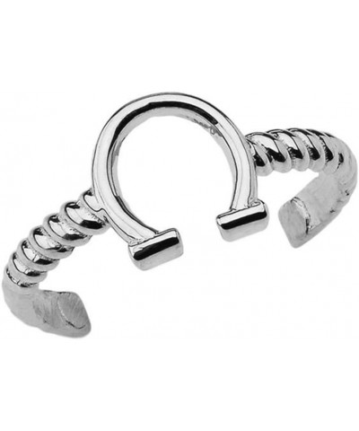 Fine 10k White Gold Horseshoe Rope Toe Ring $45.89 Body Jewelry