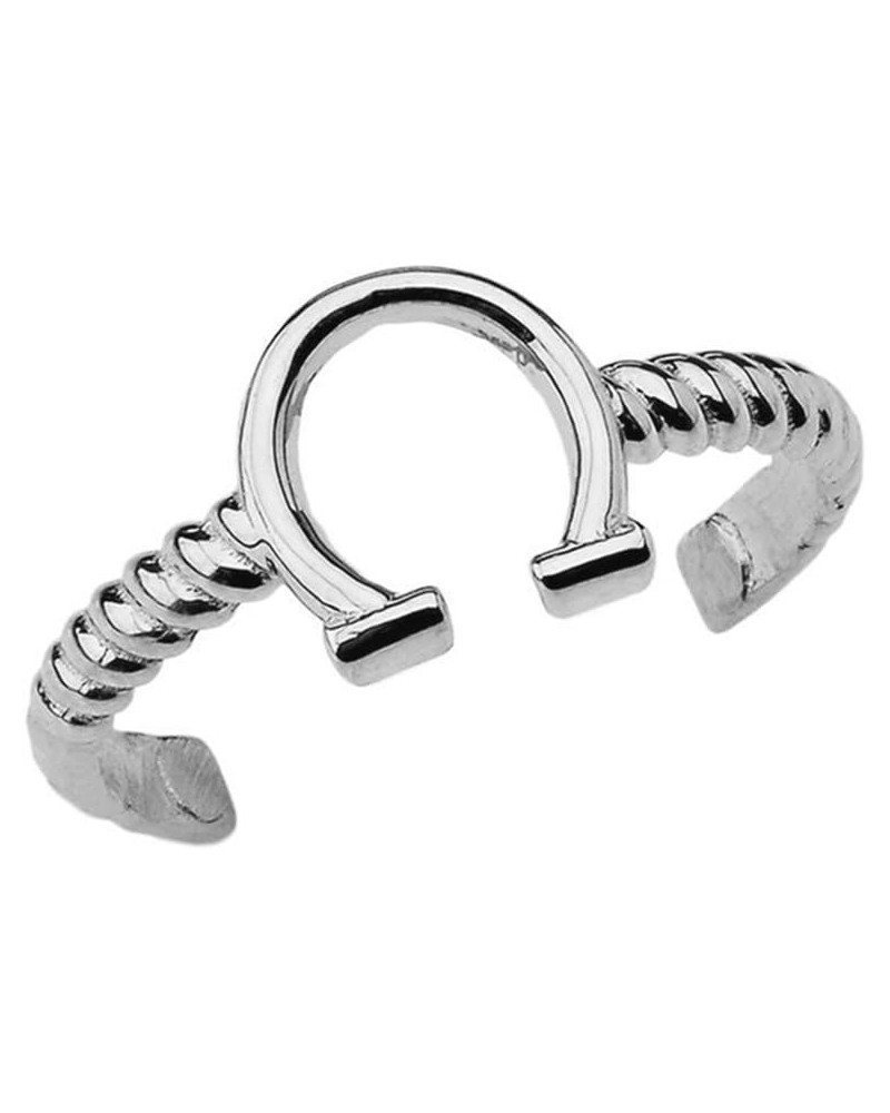 Fine 10k White Gold Horseshoe Rope Toe Ring $45.89 Body Jewelry