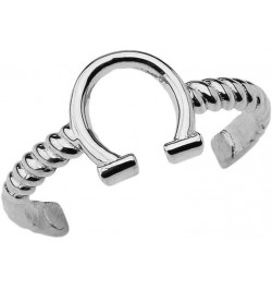 Fine 10k White Gold Horseshoe Rope Toe Ring $45.89 Body Jewelry