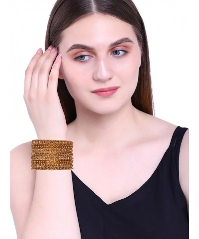 Boho Oxidized Bangles CZ Crystal Metal Indian Bracelet Bangle Set Jewelry for Women Multipack (Gold, Silver) 2-6 $8.70 Bracelets