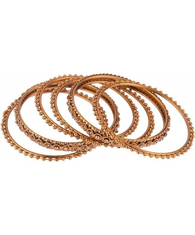 Boho Oxidized Bangles CZ Crystal Metal Indian Bracelet Bangle Set Jewelry for Women Multipack (Gold, Silver) 2-6 $8.70 Bracelets