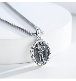 St Sebastian Necklace for Men Women 925 Sterling Silver Patron Saint Sebastian Pendant/St Sebastian Bracelet Religious Protec...