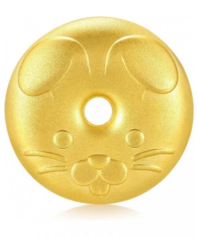 999.9 24K Solid Gold Price-by-Weight 19.98g Gold Chinese Zodiac Ingot Rabbit $740.16 Pendants