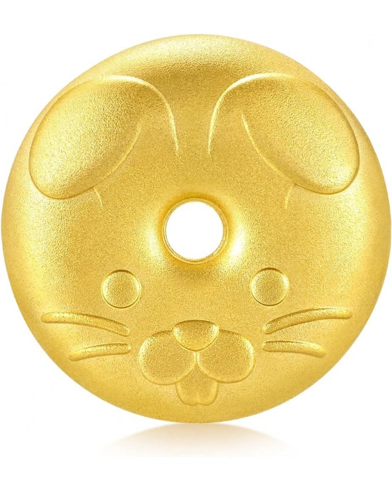 999.9 24K Solid Gold Price-by-Weight 19.98g Gold Chinese Zodiac Ingot Rabbit $740.16 Pendants