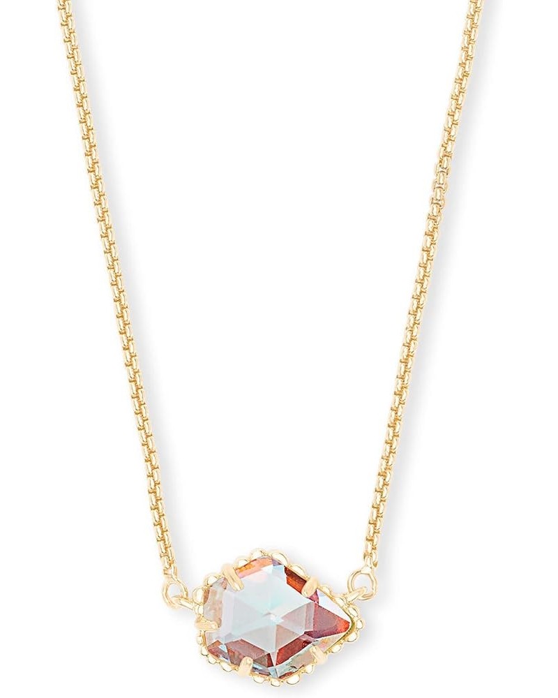 Tess Pendant Necklace for Women, Fashion Jewelry GOLD - IRIDESCENT DICHROIC GLASS $31.82 Necklaces