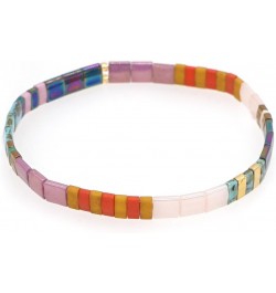 Tila Bracelet Multicolor Rainbow Summer Bohemian Style Japan Miyuki bead Stretch Bracelet for Women and Girl 210011B $10.50 B...