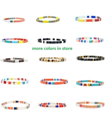 Tila Bracelet Multicolor Rainbow Summer Bohemian Style Japan Miyuki bead Stretch Bracelet for Women and Girl 210011B $10.50 B...