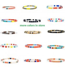 Tila Bracelet Multicolor Rainbow Summer Bohemian Style Japan Miyuki bead Stretch Bracelet for Women and Girl 210011B $10.50 B...