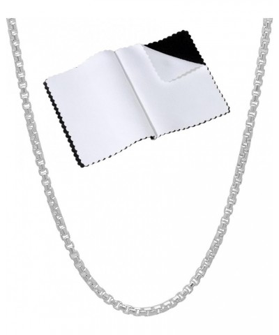 1.9mm Solid .925 Sterling Silver Square Box Chain Necklace 16.0 Inches $36.16 Necklaces