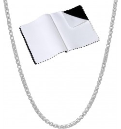 1.9mm Solid .925 Sterling Silver Square Box Chain Necklace 16.0 Inches $36.16 Necklaces