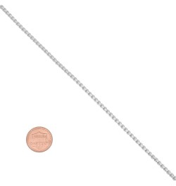 1.9mm Solid .925 Sterling Silver Square Box Chain Necklace 16.0 Inches $36.16 Necklaces