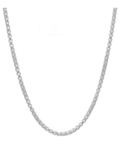 1.9mm Solid .925 Sterling Silver Square Box Chain Necklace 16.0 Inches $36.16 Necklaces