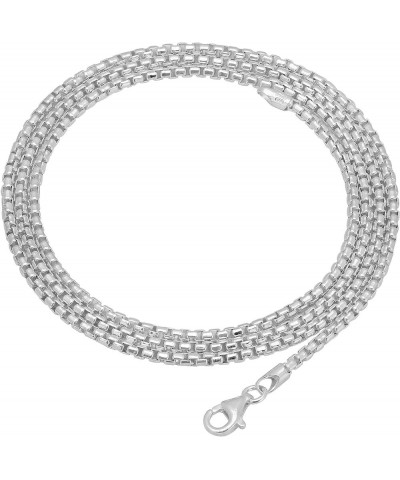 1.9mm Solid .925 Sterling Silver Square Box Chain Necklace 16.0 Inches $36.16 Necklaces