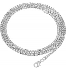 1.9mm Solid .925 Sterling Silver Square Box Chain Necklace 16.0 Inches $36.16 Necklaces