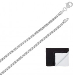 1.9mm Solid .925 Sterling Silver Square Box Chain Necklace 16.0 Inches $36.16 Necklaces