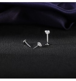 20G 18G 16G Threadless Flat Back Earrings Studs for Tragus Nose Helix Conch Lip Piercing Jewelry - Cartilage Nose Studs Pierc...