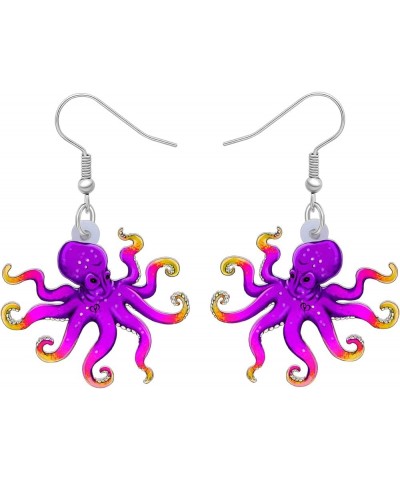 Acrylic Jellyfish Earrings Dangle Jewelry Crab Octopus Whale Turtle Earrings for Women Girls Ocean Animals Summer Gifts Octop...