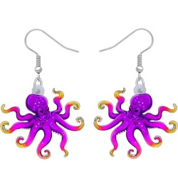 Acrylic Jellyfish Earrings Dangle Jewelry Crab Octopus Whale Turtle Earrings for Women Girls Ocean Animals Summer Gifts Octop...