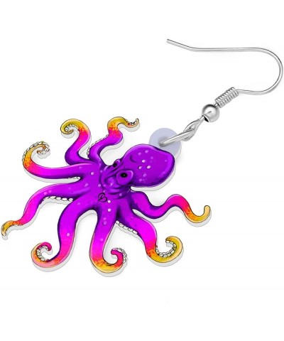 Acrylic Jellyfish Earrings Dangle Jewelry Crab Octopus Whale Turtle Earrings for Women Girls Ocean Animals Summer Gifts Octop...