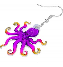 Acrylic Jellyfish Earrings Dangle Jewelry Crab Octopus Whale Turtle Earrings for Women Girls Ocean Animals Summer Gifts Octop...