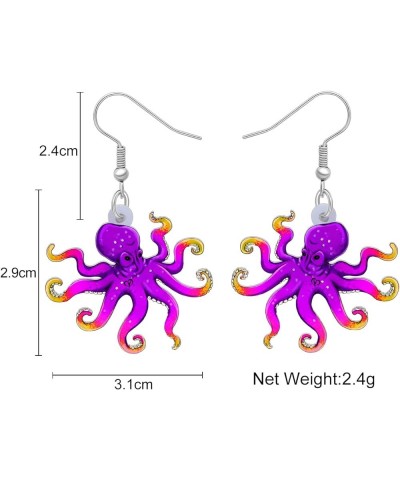 Acrylic Jellyfish Earrings Dangle Jewelry Crab Octopus Whale Turtle Earrings for Women Girls Ocean Animals Summer Gifts Octop...