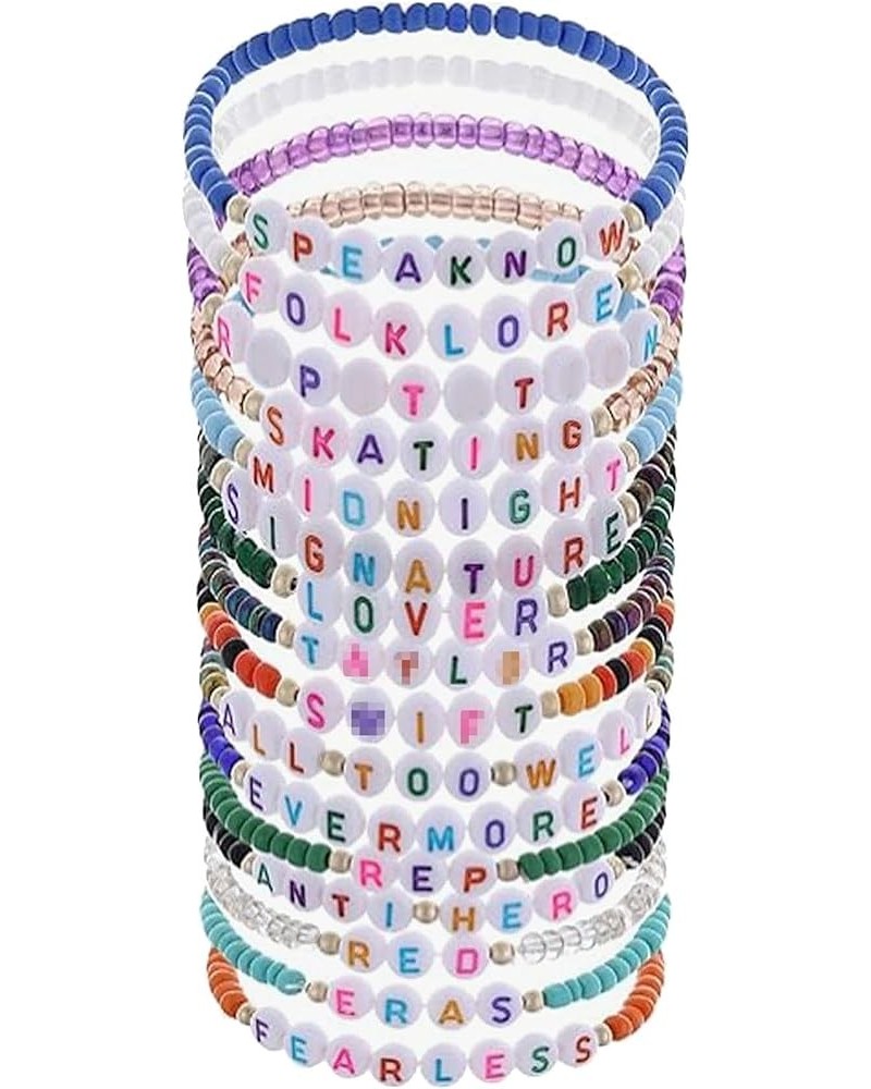 TS Friendship Speak Now Bracelets Set 1989 Reputation Lover Fearless Anti Hero Folklore Bracelets for Fans 16Pack $7.50 Brace...