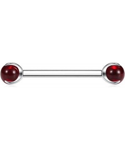 14G Nipple Tongue Rings G23 Titanium Nipple Jewelry Straight Nipple Barbells Nipple Piercing Jewelry Nipple Tongue Bar for Wo...