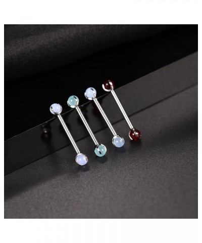 14G Nipple Tongue Rings G23 Titanium Nipple Jewelry Straight Nipple Barbells Nipple Piercing Jewelry Nipple Tongue Bar for Wo...