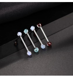 14G Nipple Tongue Rings G23 Titanium Nipple Jewelry Straight Nipple Barbells Nipple Piercing Jewelry Nipple Tongue Bar for Wo...