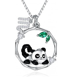 Sterling Silver Panda Necklace | Mom Panda Pendant | 12 Constellation Panda Jewelry Gifts for Women Girls with 18''+2'' Chain...