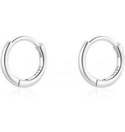 6mm 7mm 8mm 9mm 10mm 11mm 13mm 15mm Huggie Hoop Earrings 925 Sterling Silver 18k Gold Plated 1.3mm Thin Cartilage Hinged Tiny...