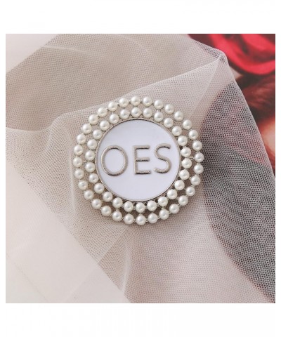 OES Pearl Brooch Order Of The Eastern Star Sorority Letters Social Club Jewelry Gifts For Women Girls $9.53 Brooches & Pins