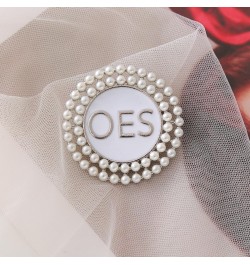 OES Pearl Brooch Order Of The Eastern Star Sorority Letters Social Club Jewelry Gifts For Women Girls $9.53 Brooches & Pins