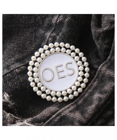 OES Pearl Brooch Order Of The Eastern Star Sorority Letters Social Club Jewelry Gifts For Women Girls $9.53 Brooches & Pins