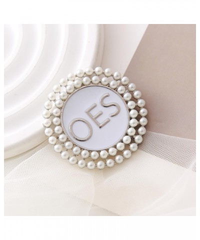 OES Pearl Brooch Order Of The Eastern Star Sorority Letters Social Club Jewelry Gifts For Women Girls $9.53 Brooches & Pins