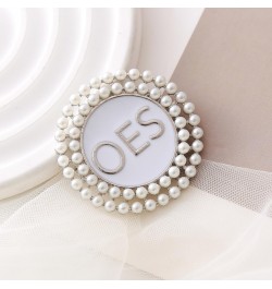 OES Pearl Brooch Order Of The Eastern Star Sorority Letters Social Club Jewelry Gifts For Women Girls $9.53 Brooches & Pins