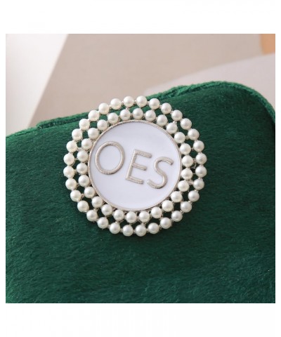 OES Pearl Brooch Order Of The Eastern Star Sorority Letters Social Club Jewelry Gifts For Women Girls $9.53 Brooches & Pins