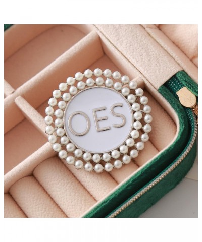 OES Pearl Brooch Order Of The Eastern Star Sorority Letters Social Club Jewelry Gifts For Women Girls $9.53 Brooches & Pins