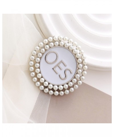 OES Pearl Brooch Order Of The Eastern Star Sorority Letters Social Club Jewelry Gifts For Women Girls $9.53 Brooches & Pins