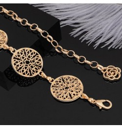 Long Tassel Waist Chain Belt for Women, Adjustable Metal Body Belly Belt Chain for Dress Gold Round XL: (Fit Waist 150cm/59.1...