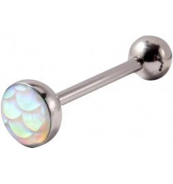 5PCS Tongue Rings Stainless Steel Straight Barbell Tongue Piercing Jewelry for Men and Women 16mm B $8.79 Body Jewelry