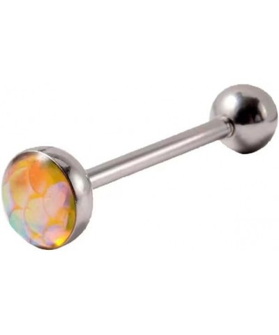 5PCS Tongue Rings Stainless Steel Straight Barbell Tongue Piercing Jewelry for Men and Women 16mm B $8.79 Body Jewelry