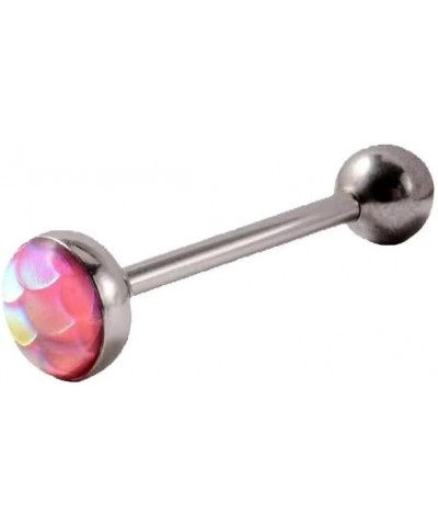 5PCS Tongue Rings Stainless Steel Straight Barbell Tongue Piercing Jewelry for Men and Women 16mm B $8.79 Body Jewelry