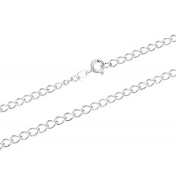 1pc Authentic Sterling Silver 2.5mm 3.4mm Twisted Curb Cable Chain Necklace Tarnish Resistant Hypoallergenic Nickel Free Wome...