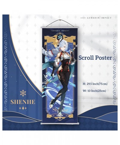 Genshin Impact Box Merch Set with 11 Gifts, Wanderer Cyno Xiao All 5 Stars Characters Plush Poster Acrylic Stand Bracelet Sti...