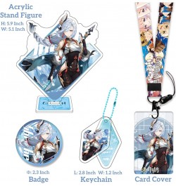 Genshin Impact Box Merch Set with 11 Gifts, Wanderer Cyno Xiao All 5 Stars Characters Plush Poster Acrylic Stand Bracelet Sti...