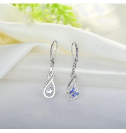 Earrings for Women,925 Sterling Silver Infinity Butterfly Dangle & Drop Earrings with AAA Cubic Zirconia September,Sapphire c...