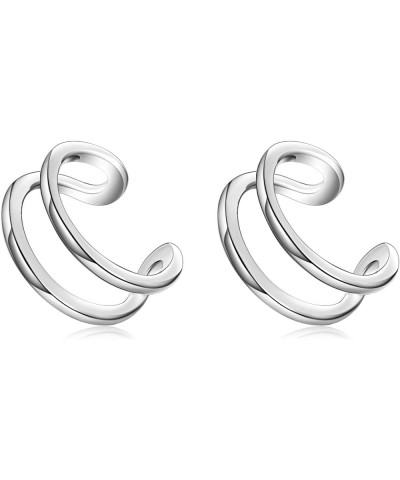 Ear Cuff Wrap Earrings 925 Sterling Silver Non Pierced Cartilage Earring for Women Jewelry Gifts White $11.93 Earrings