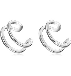 Ear Cuff Wrap Earrings 925 Sterling Silver Non Pierced Cartilage Earring for Women Jewelry Gifts White $11.93 Earrings